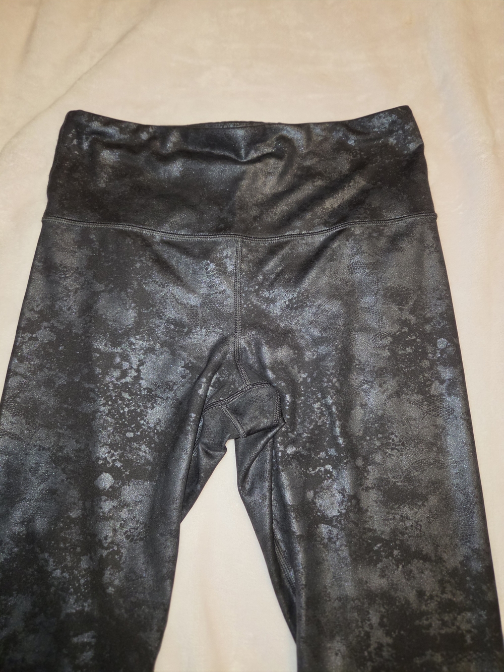 Athleta Black Shimmer Textured Leggings